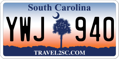 SC license plate YWJ940