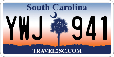 SC license plate YWJ941