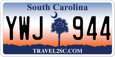 SC license plate YWJ944