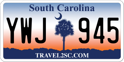 SC license plate YWJ945