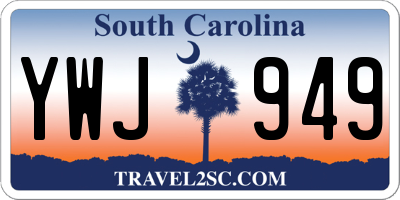 SC license plate YWJ949
