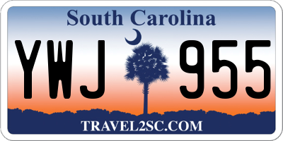 SC license plate YWJ955