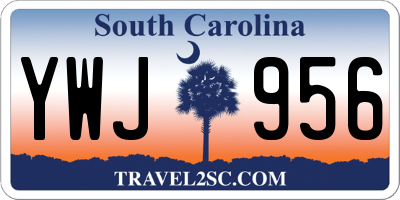 SC license plate YWJ956