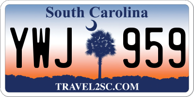 SC license plate YWJ959
