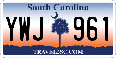 SC license plate YWJ961
