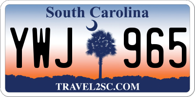 SC license plate YWJ965