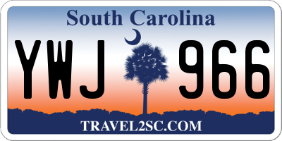 SC license plate YWJ966