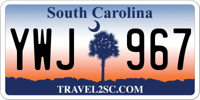 SC license plate YWJ967