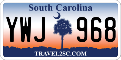 SC license plate YWJ968