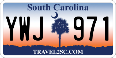 SC license plate YWJ971