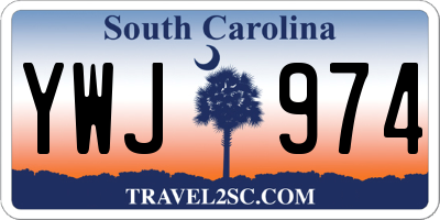 SC license plate YWJ974