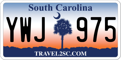 SC license plate YWJ975