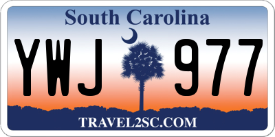 SC license plate YWJ977