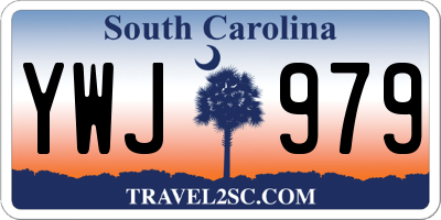 SC license plate YWJ979