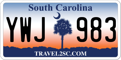 SC license plate YWJ983