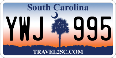 SC license plate YWJ995
