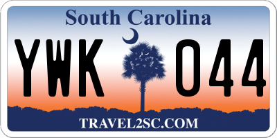 SC license plate YWK044