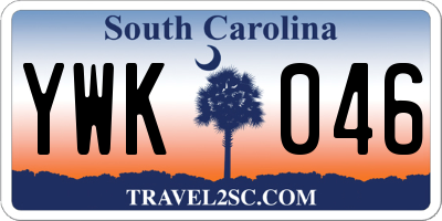 SC license plate YWK046
