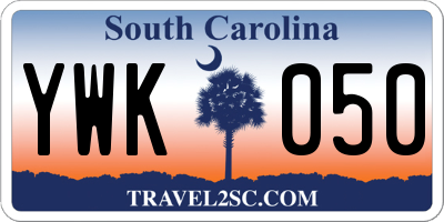 SC license plate YWK050