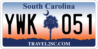 SC license plate YWK051