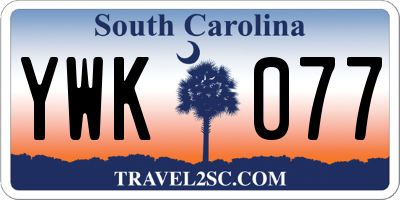 SC license plate YWK077