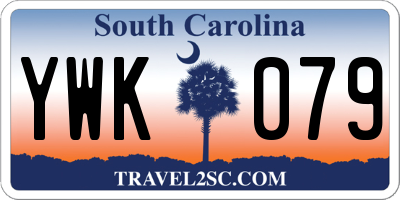 SC license plate YWK079