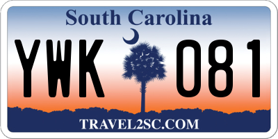 SC license plate YWK081