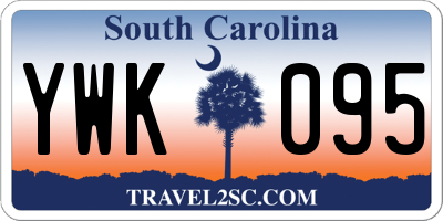 SC license plate YWK095