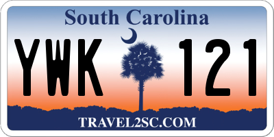 SC license plate YWK121