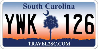 SC license plate YWK126