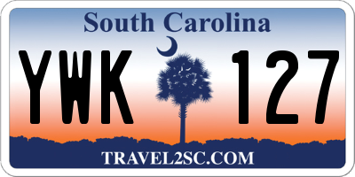 SC license plate YWK127