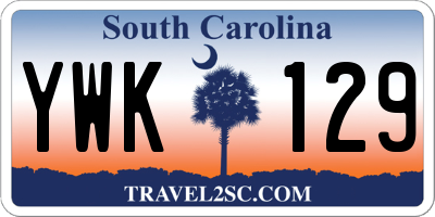 SC license plate YWK129