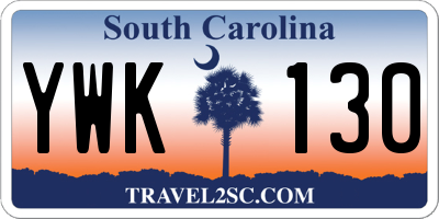SC license plate YWK130