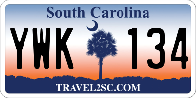 SC license plate YWK134