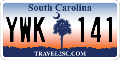 SC license plate YWK141