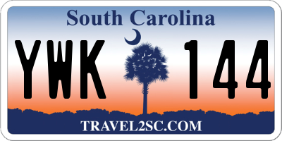 SC license plate YWK144