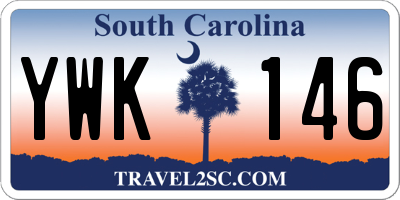 SC license plate YWK146