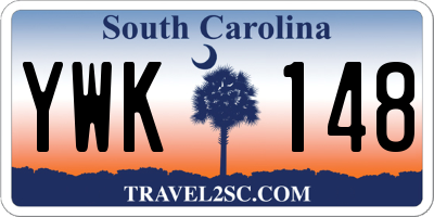 SC license plate YWK148