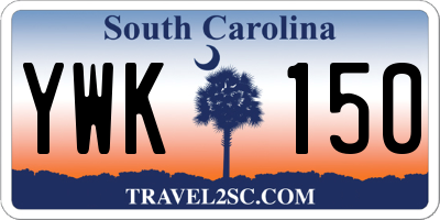 SC license plate YWK150