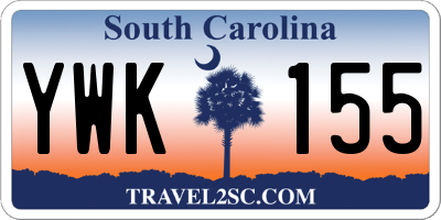 SC license plate YWK155