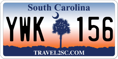 SC license plate YWK156