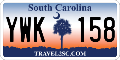 SC license plate YWK158
