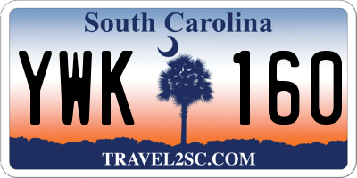 SC license plate YWK160