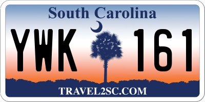 SC license plate YWK161