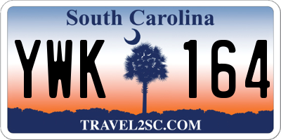 SC license plate YWK164