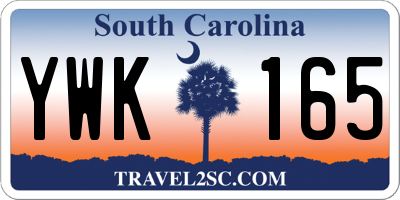 SC license plate YWK165
