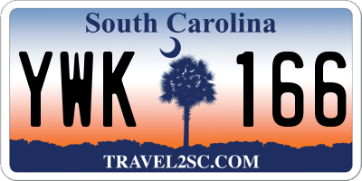 SC license plate YWK166