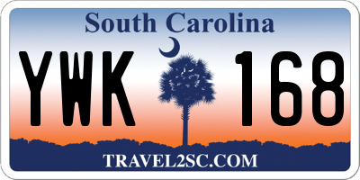 SC license plate YWK168