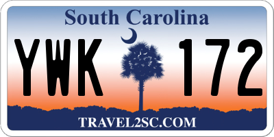 SC license plate YWK172
