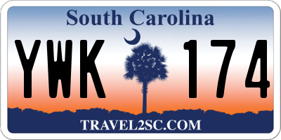 SC license plate YWK174